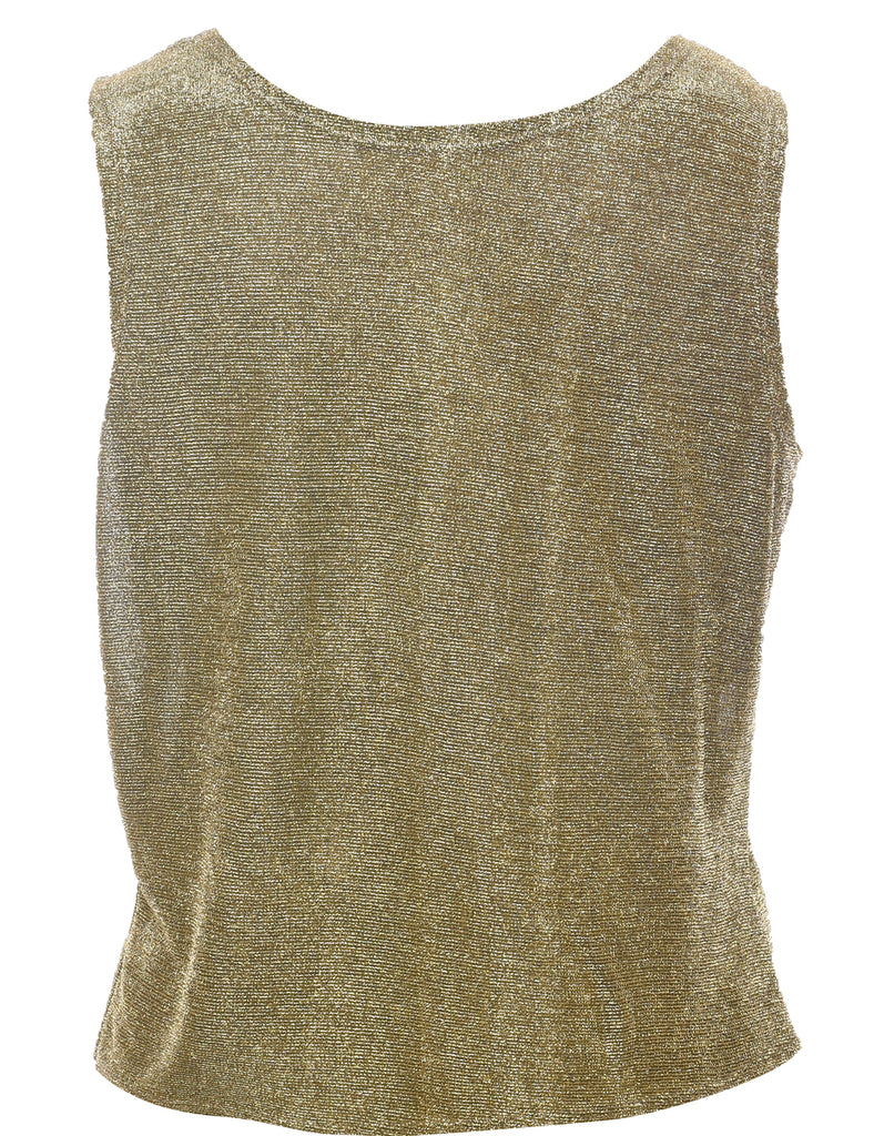 Lurex Thread Pattern Vest - L