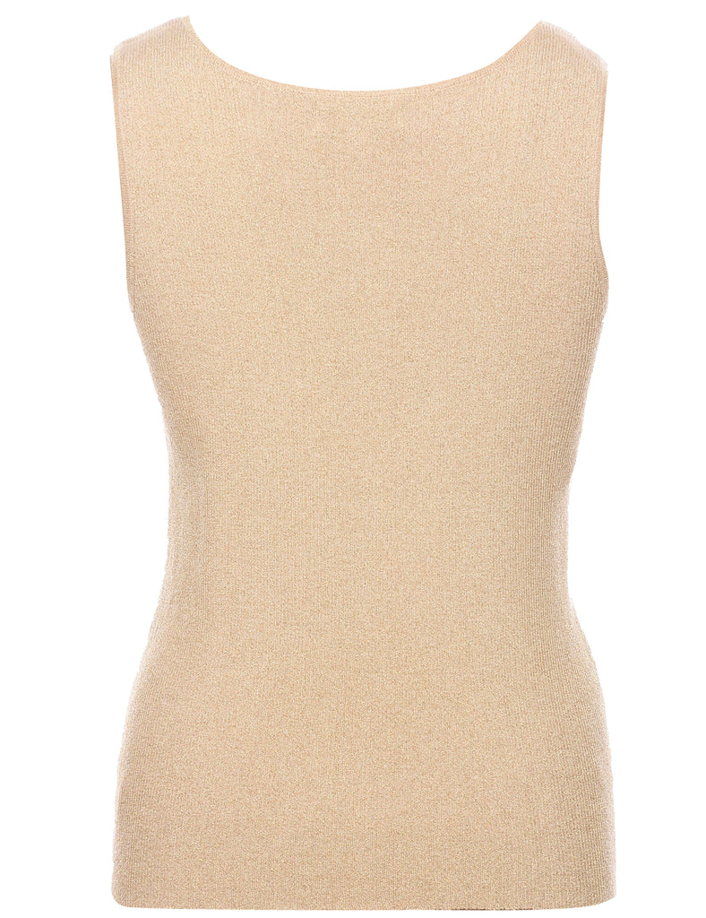 Lurex Thread Pattern Vest - L