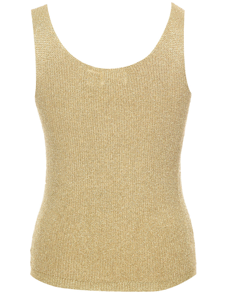 Lurex Thread Pattern Vest - M