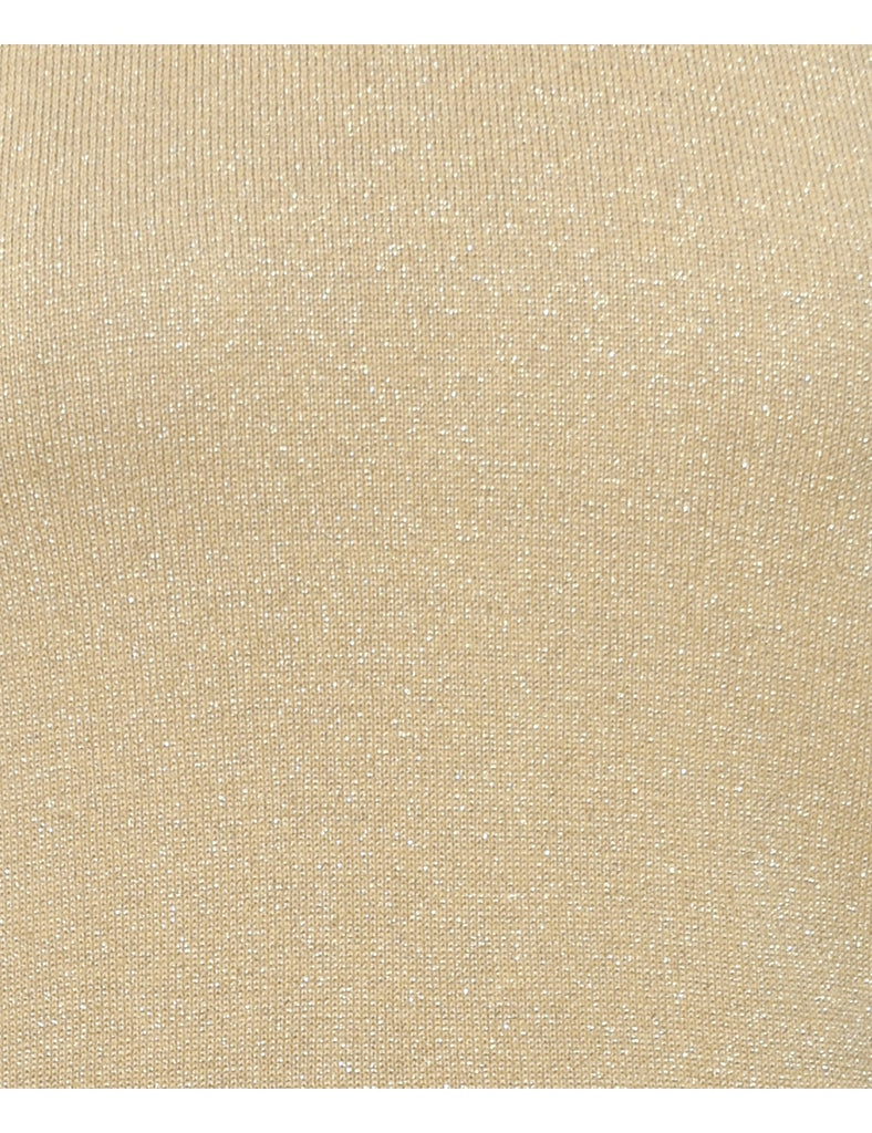 Lurex Thread Pattern Vest - S