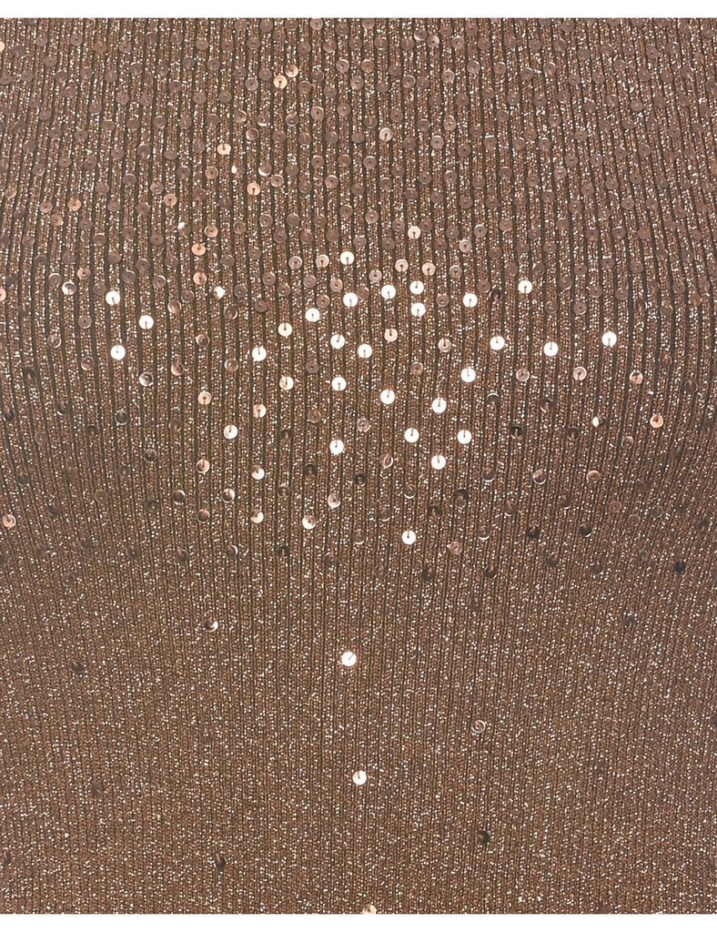 Lurex Thread Pattern Vest - M