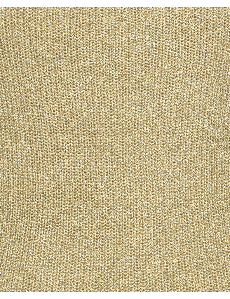 Lurex Thread Pattern Vest - M