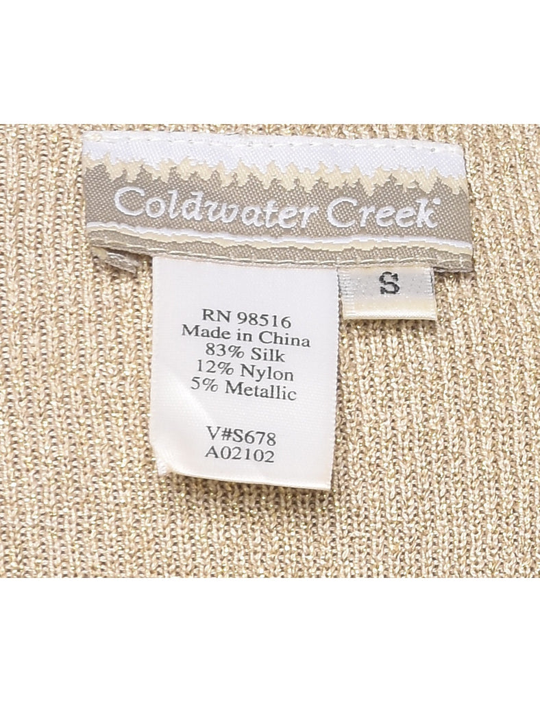 Lurex Thread Pattern Vest - S