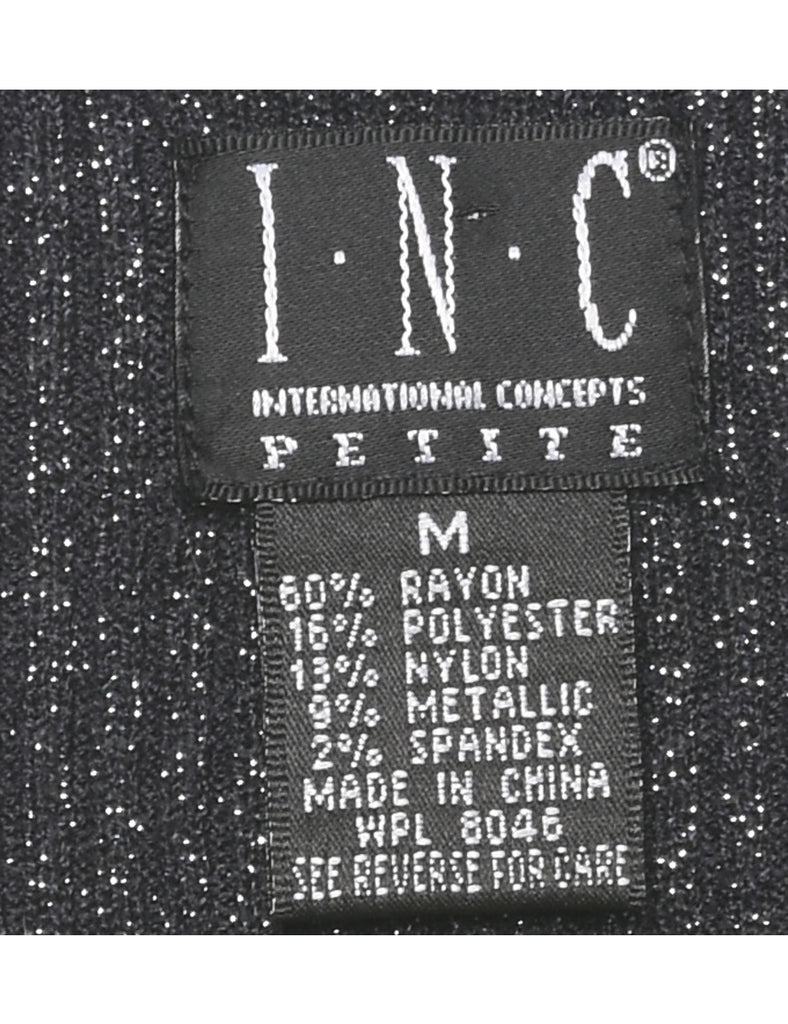 Lurex Thread Pattern Vest - M