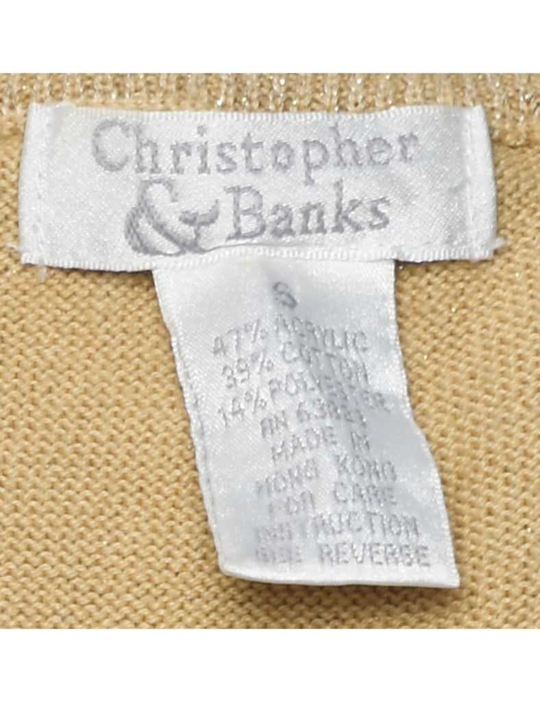 Lurex Thread Pattern Vest - S