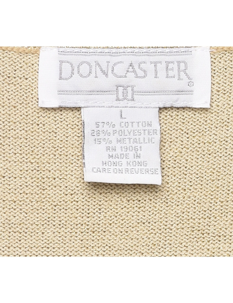 Lurex Thread Pattern Vest - L