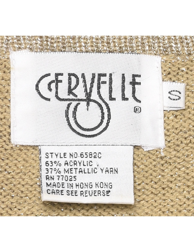 Lurex Thread Pattern Vest - S