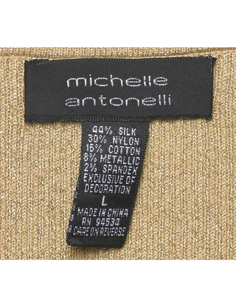 Lurex Thread Pattern Vest - L