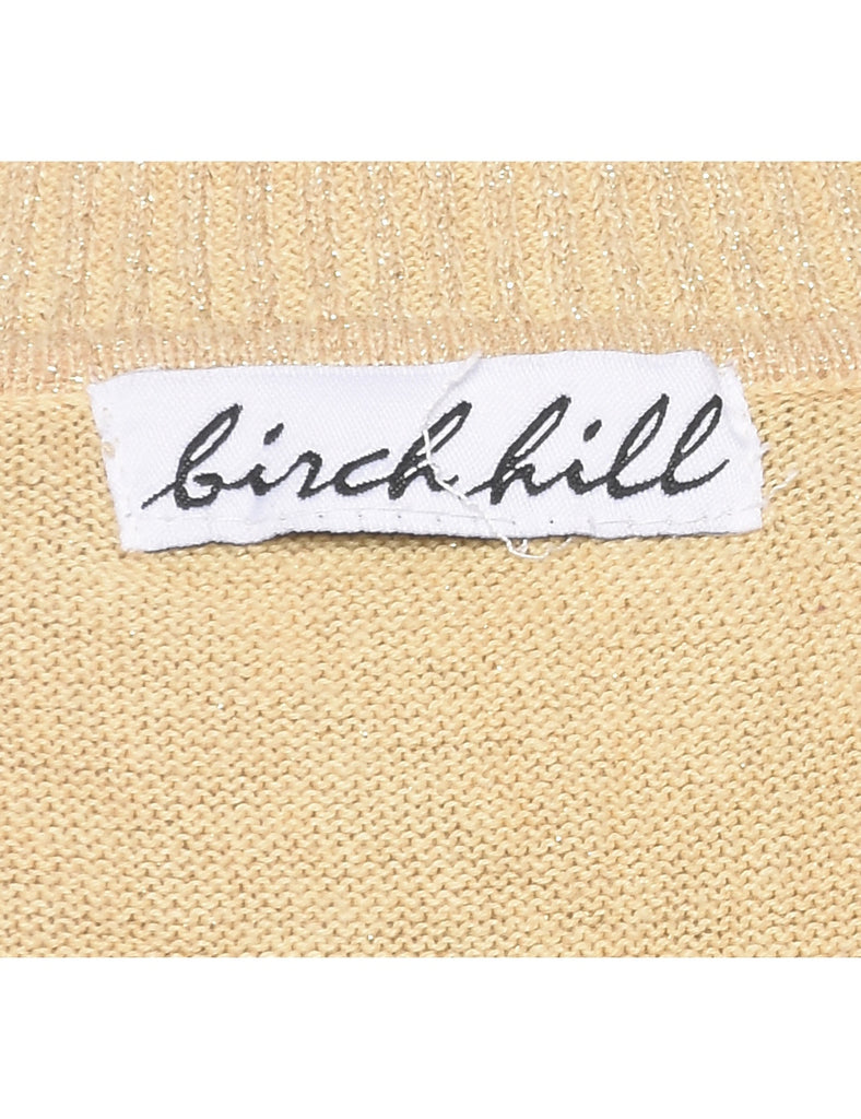 Lurex Thread Pattern Vest - L