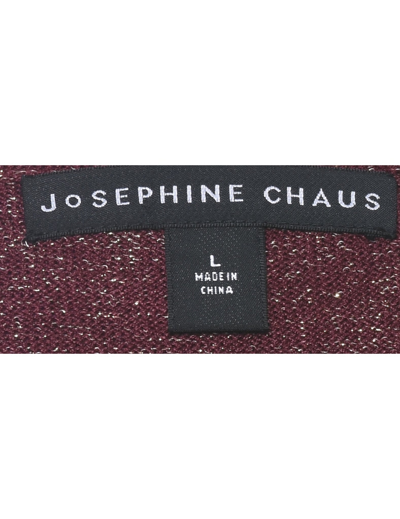 Lurex Thread Pattern Vest - L