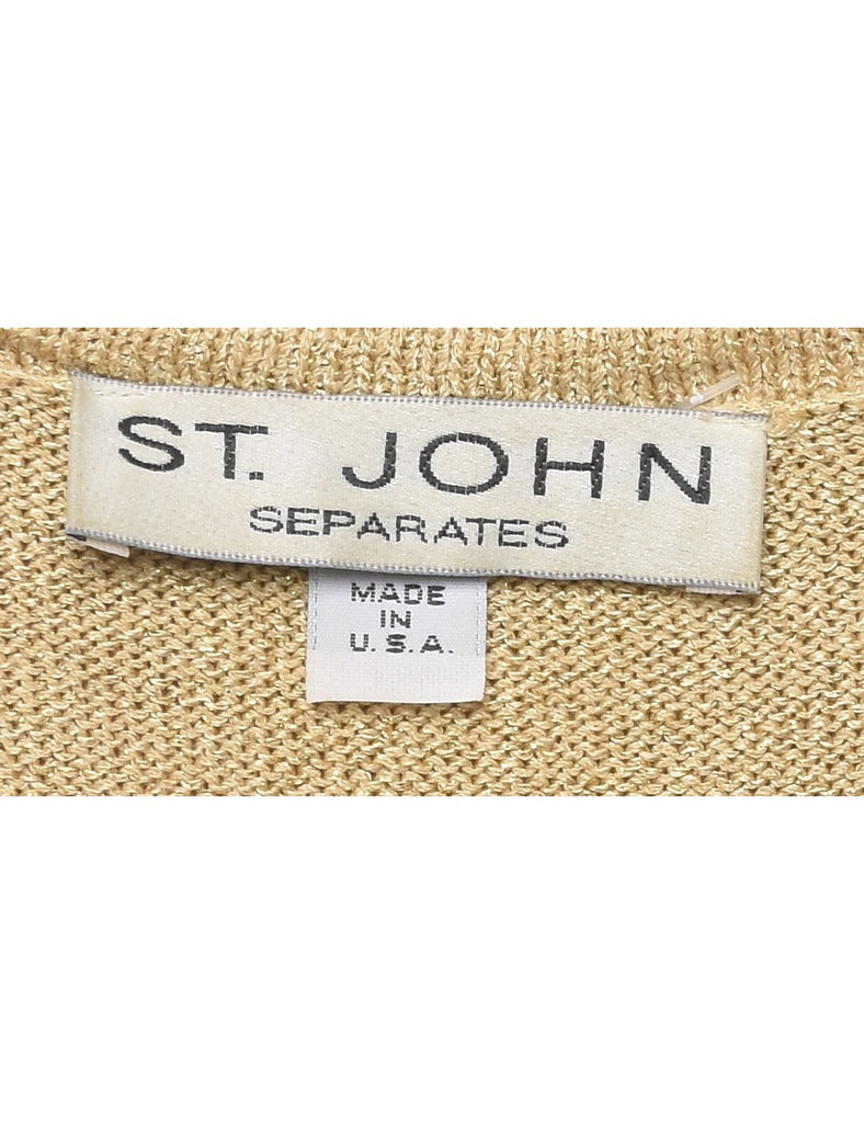 Lurex Thread Pattern Vest - M