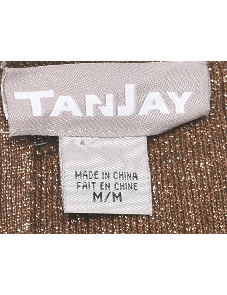 Lurex Thread Pattern Vest - M