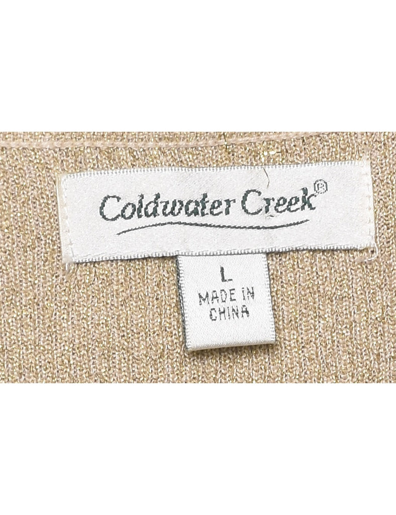 Lurex Thread Pattern Vest - L