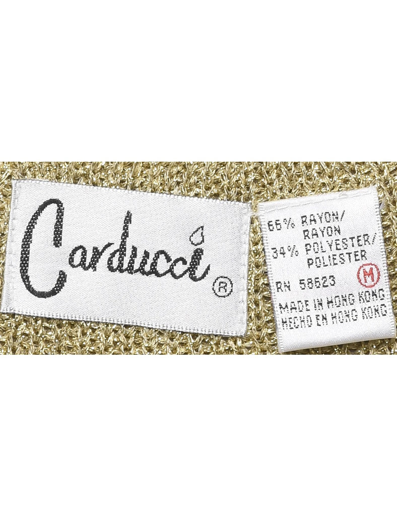 Lurex Thread Pattern Vest - M