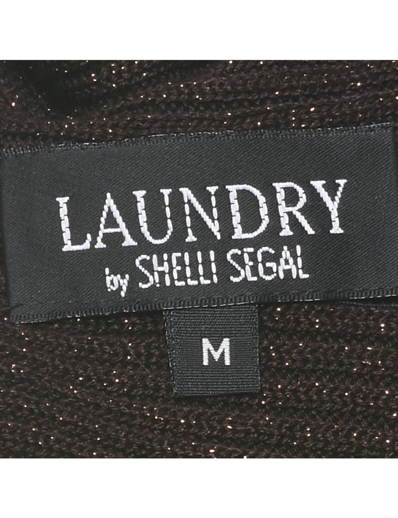 Lurex Thread Pattern Vest - XS