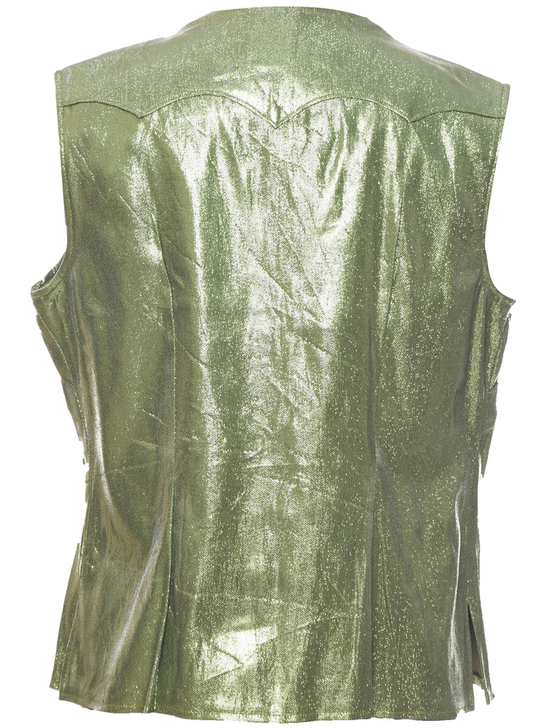 Lurex Thread Pattern Waistcoat - XL