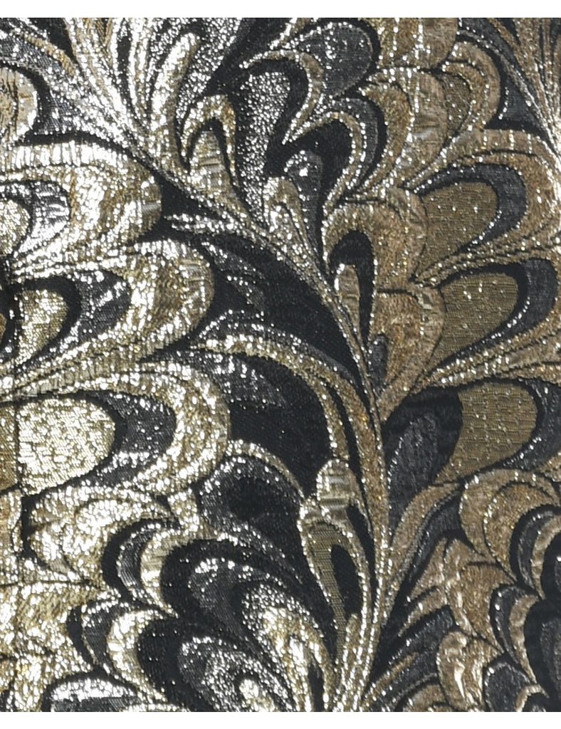 Lurex Thread Pattern Waistcoat - L