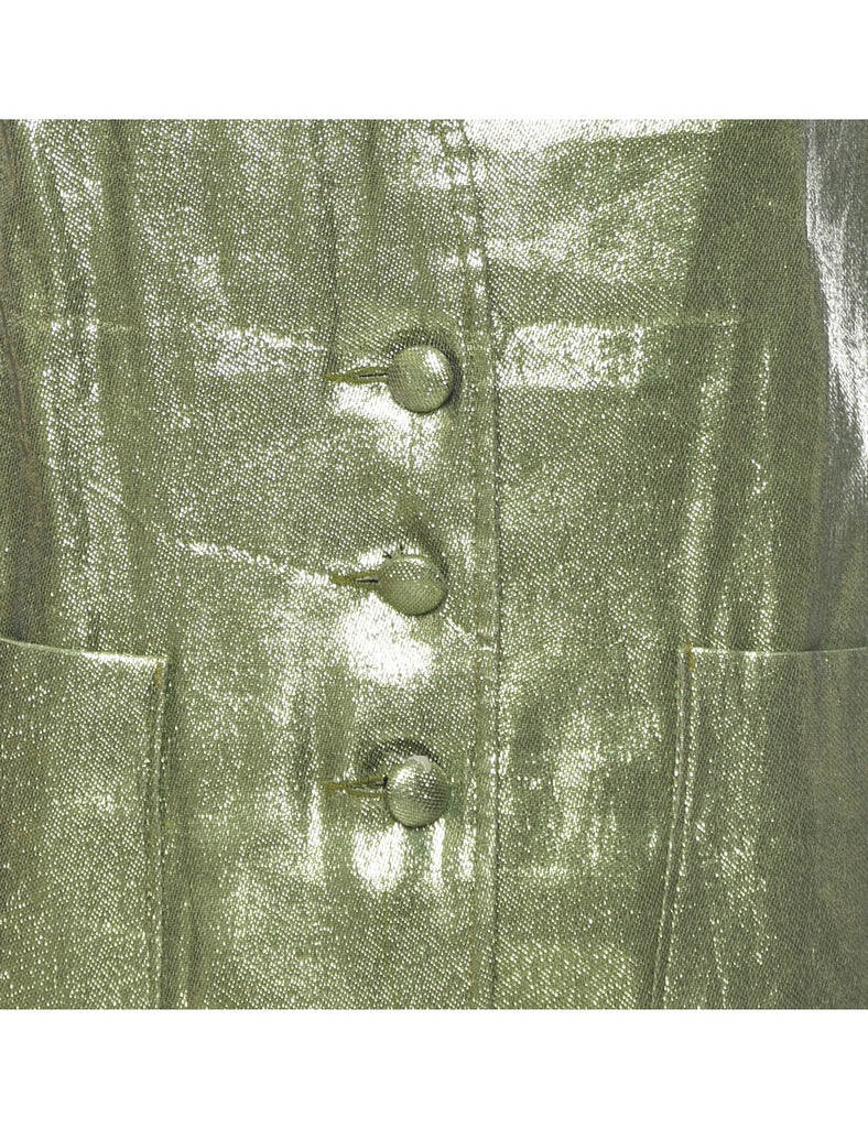 Lurex Thread Pattern Waistcoat - XL