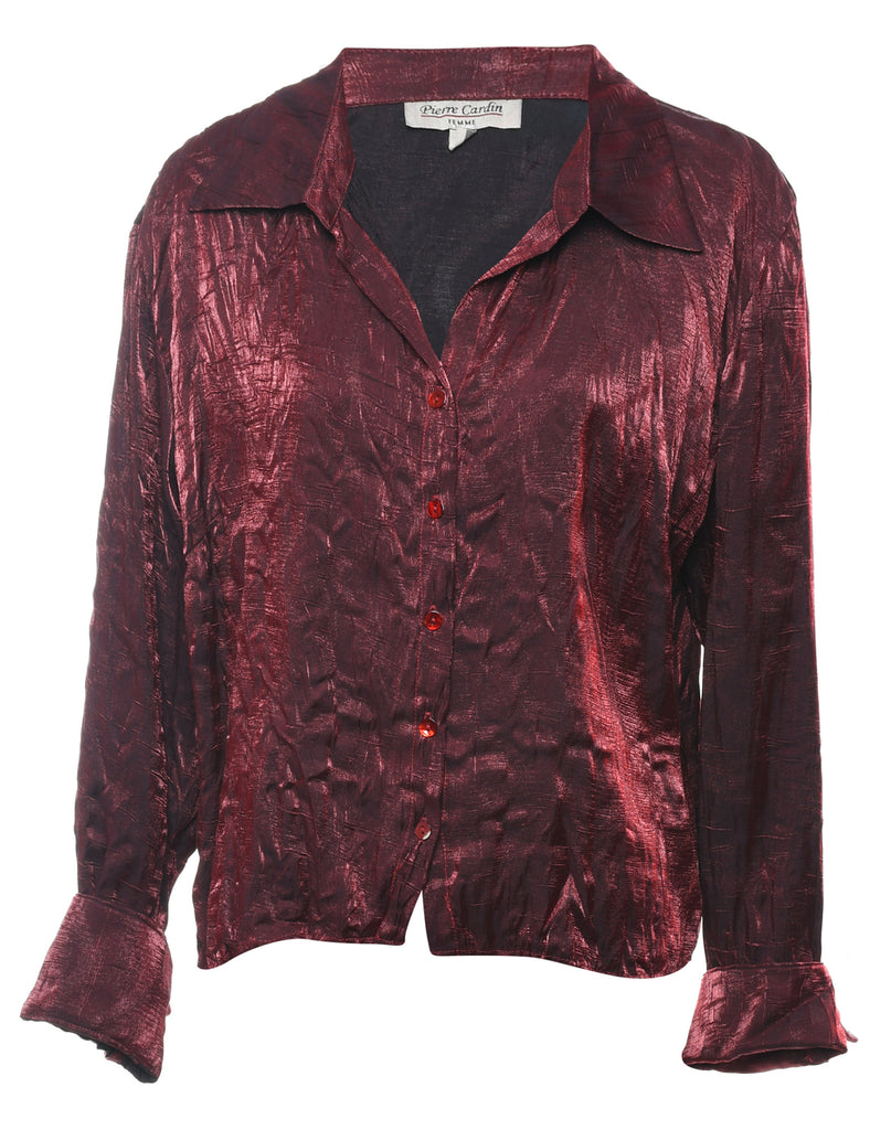 Maroon Evening Blouse - M