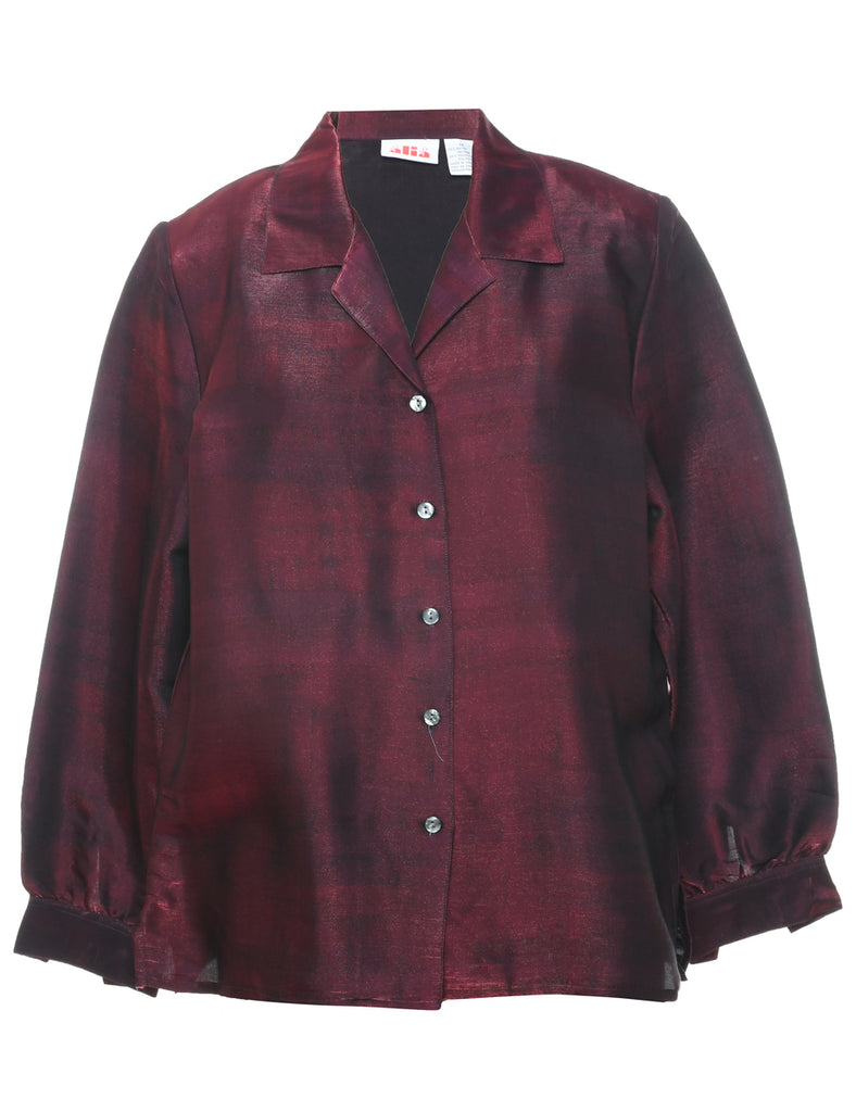 Maroon Evening Blouse - L