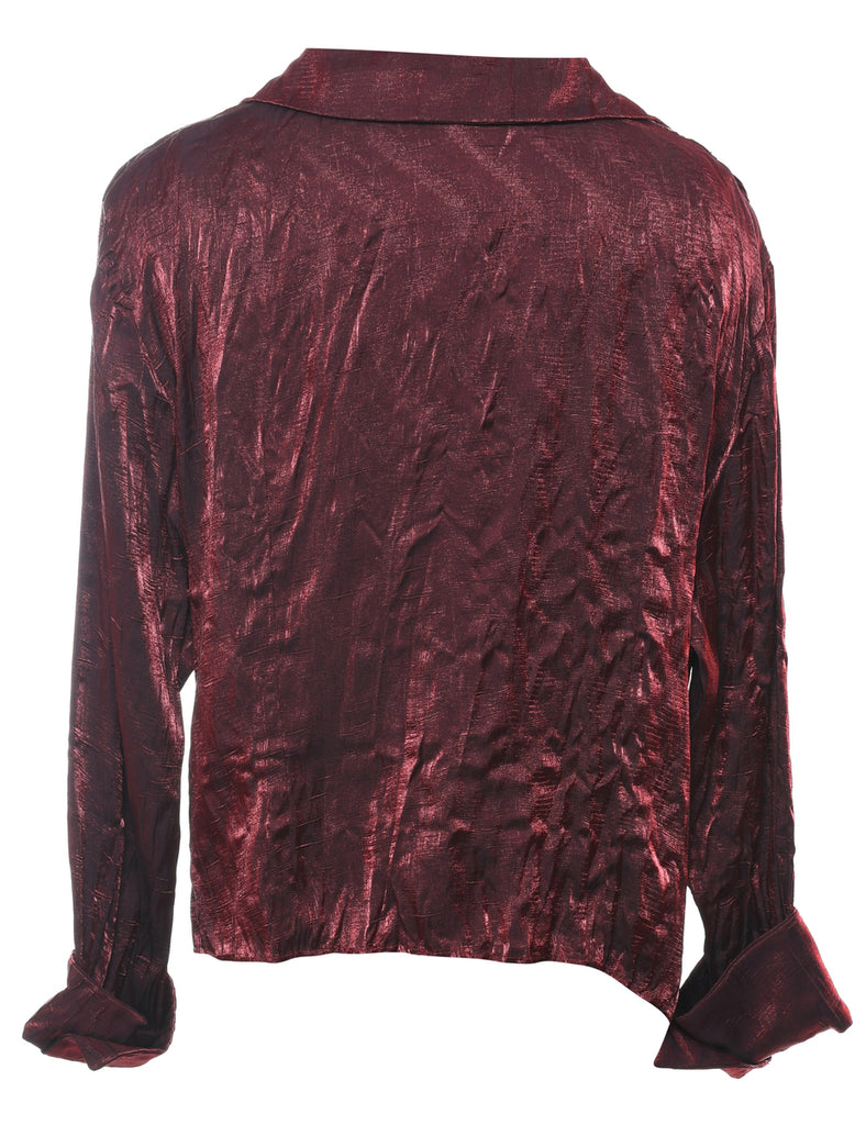 Maroon Evening Blouse - M