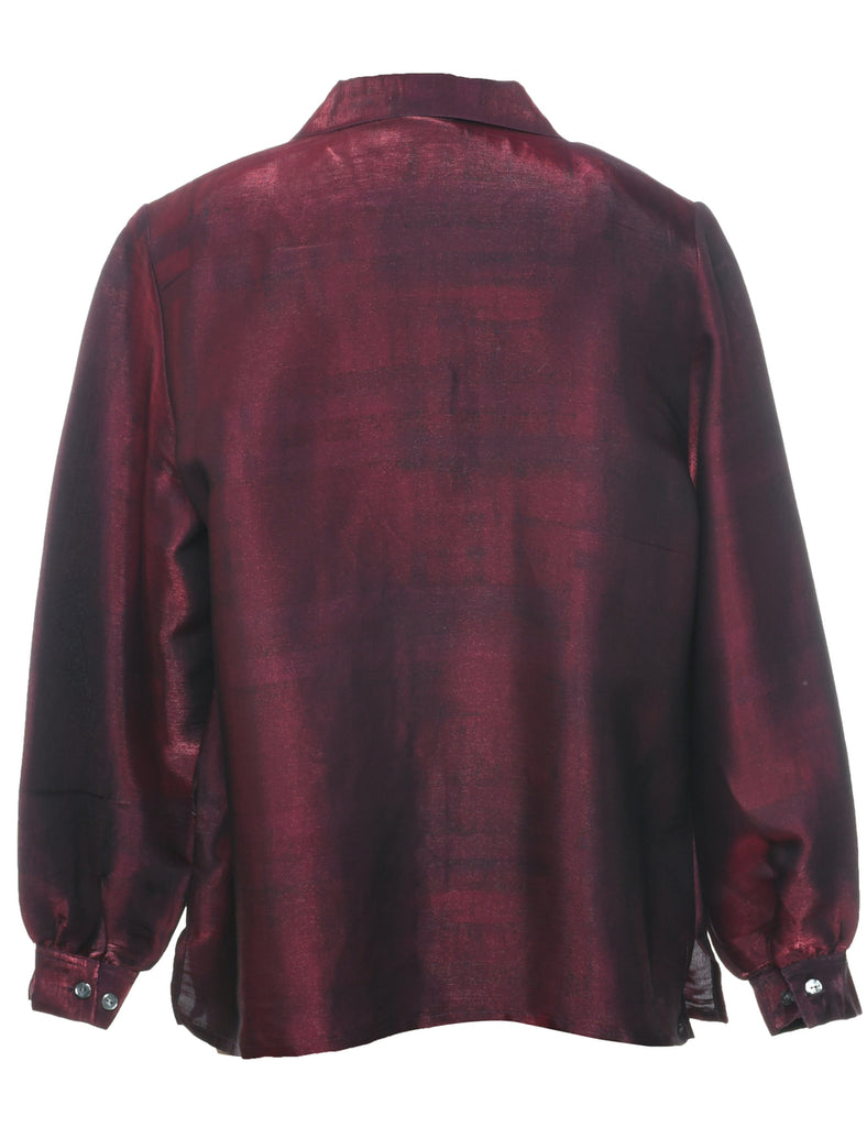 Maroon Evening Blouse - L