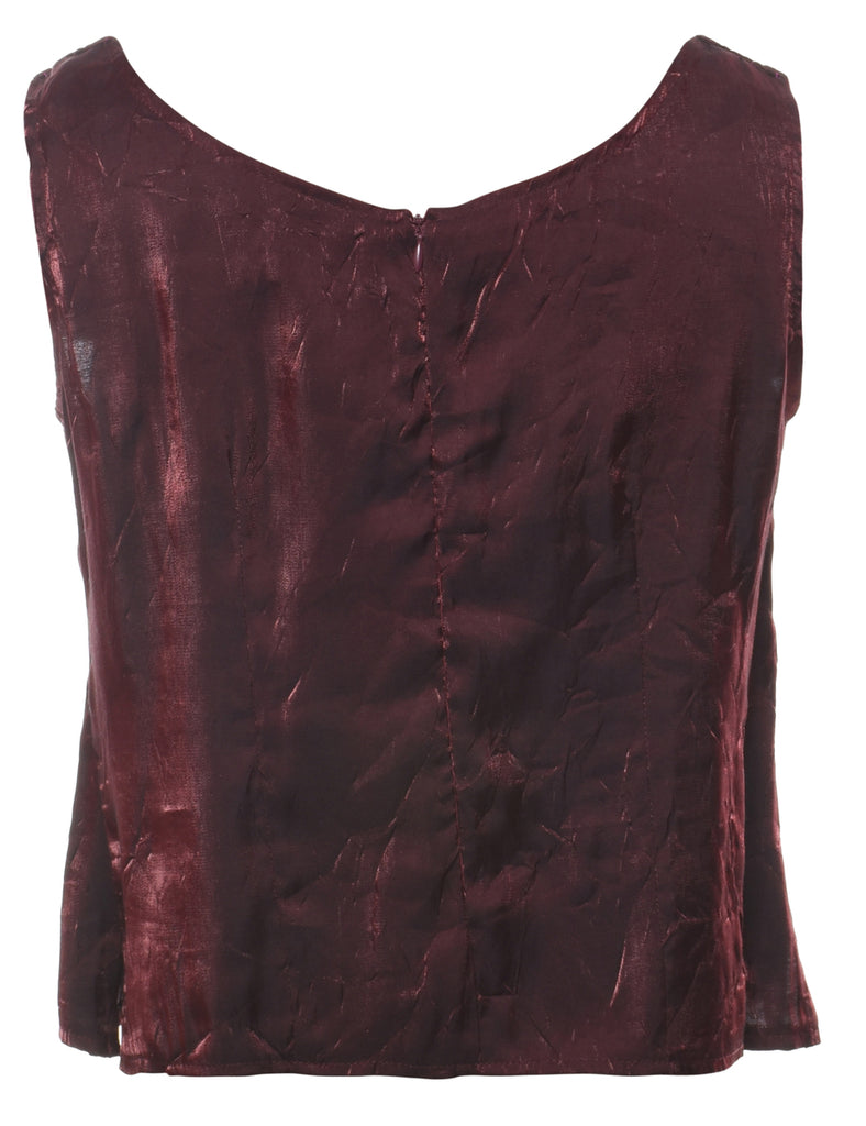 Maroon Evening Top - M