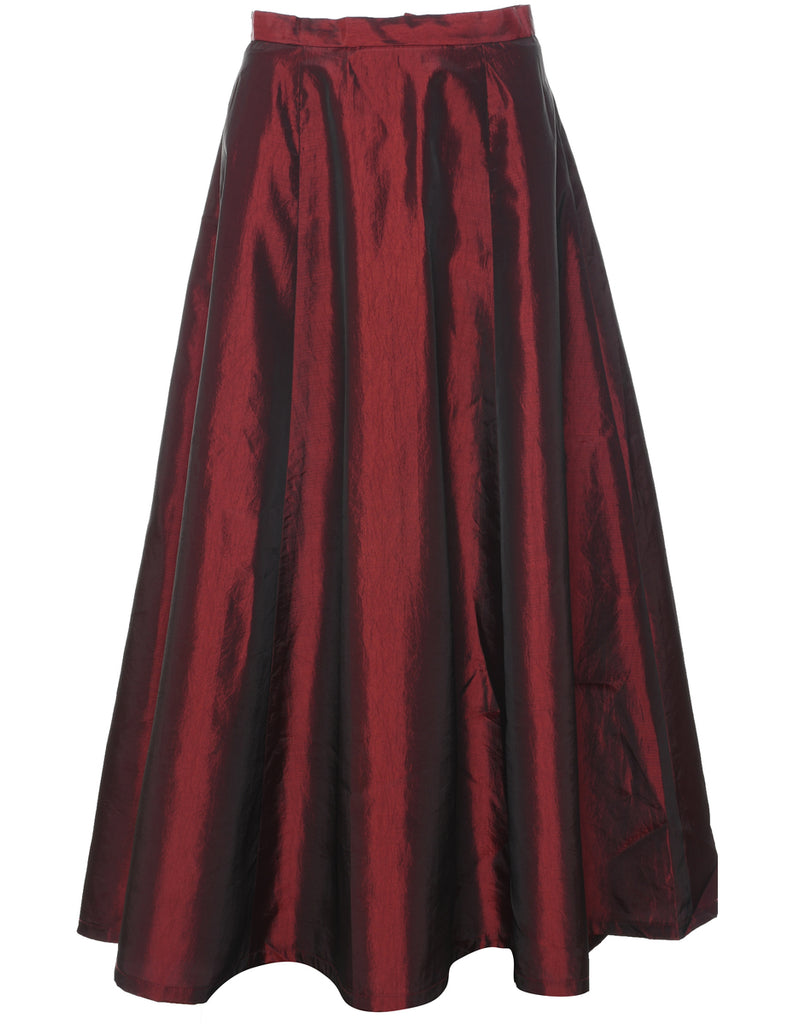 Maroon Maxi Skirt - M