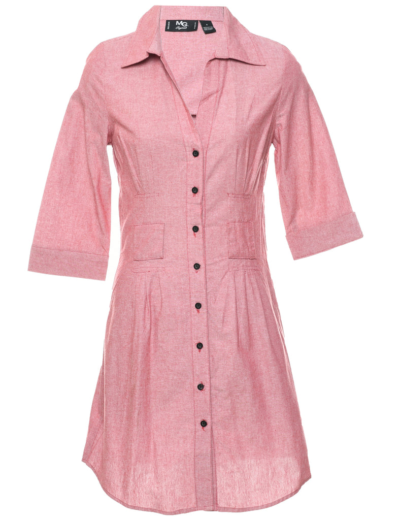 Maroon Shirt Dress - S