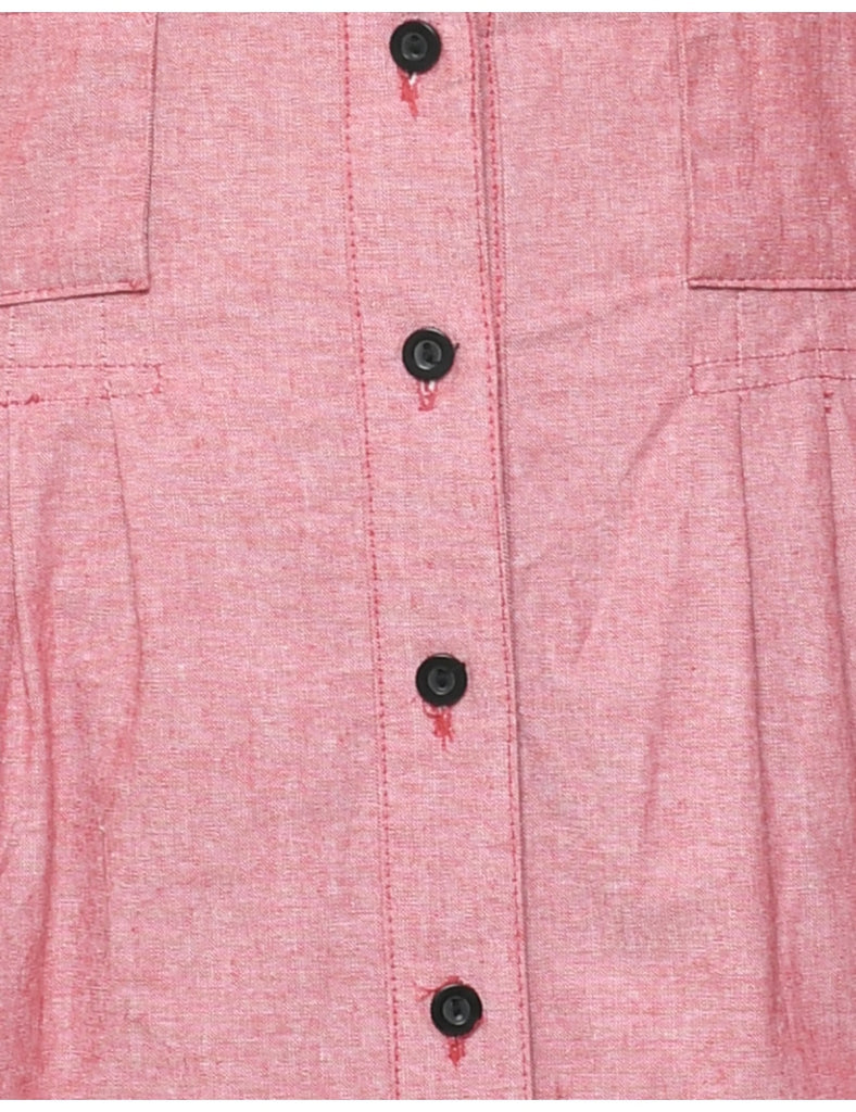 Maroon Shirt Dress - S