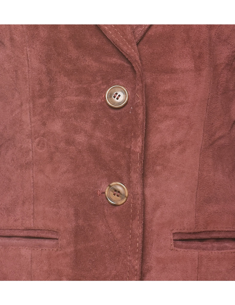 Maroon Suede Jacket - M