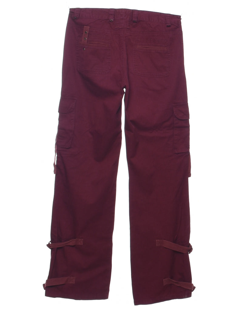 Maroon Y2K Cargo Pants - W31 L32