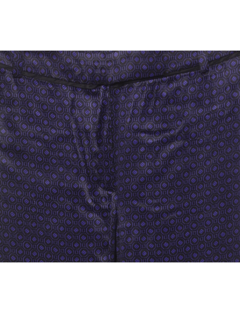 Massimo Dutti Patterned Purple Trousers - W28 L34