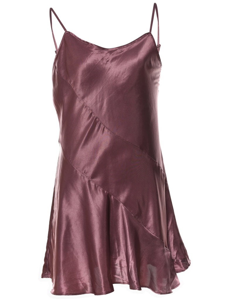 Mauve Strappy Shiny Babydoll - M