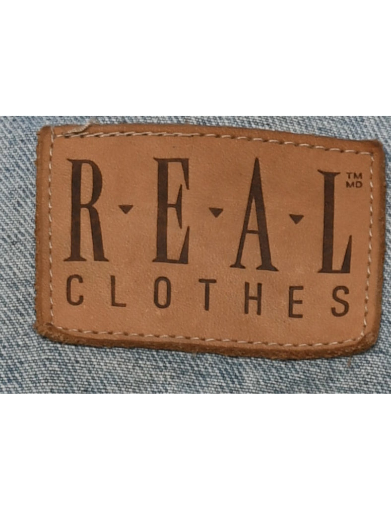 Medium Wash Cropped Denim Jacket - M