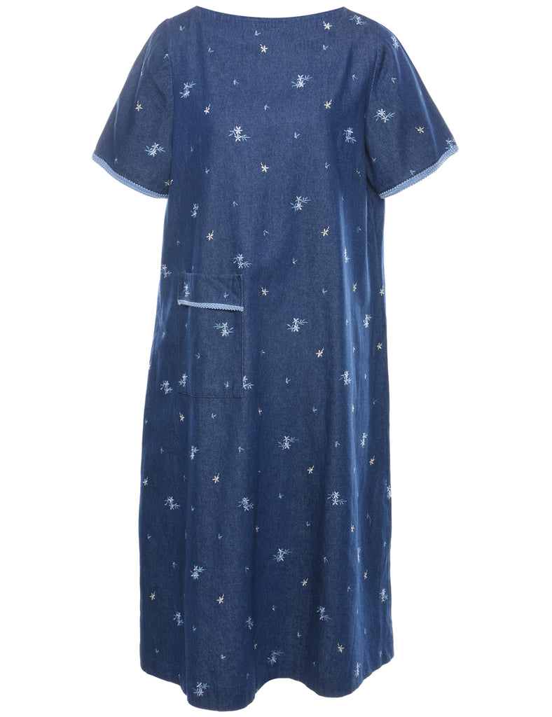 Medium Wash Denim Dress - L