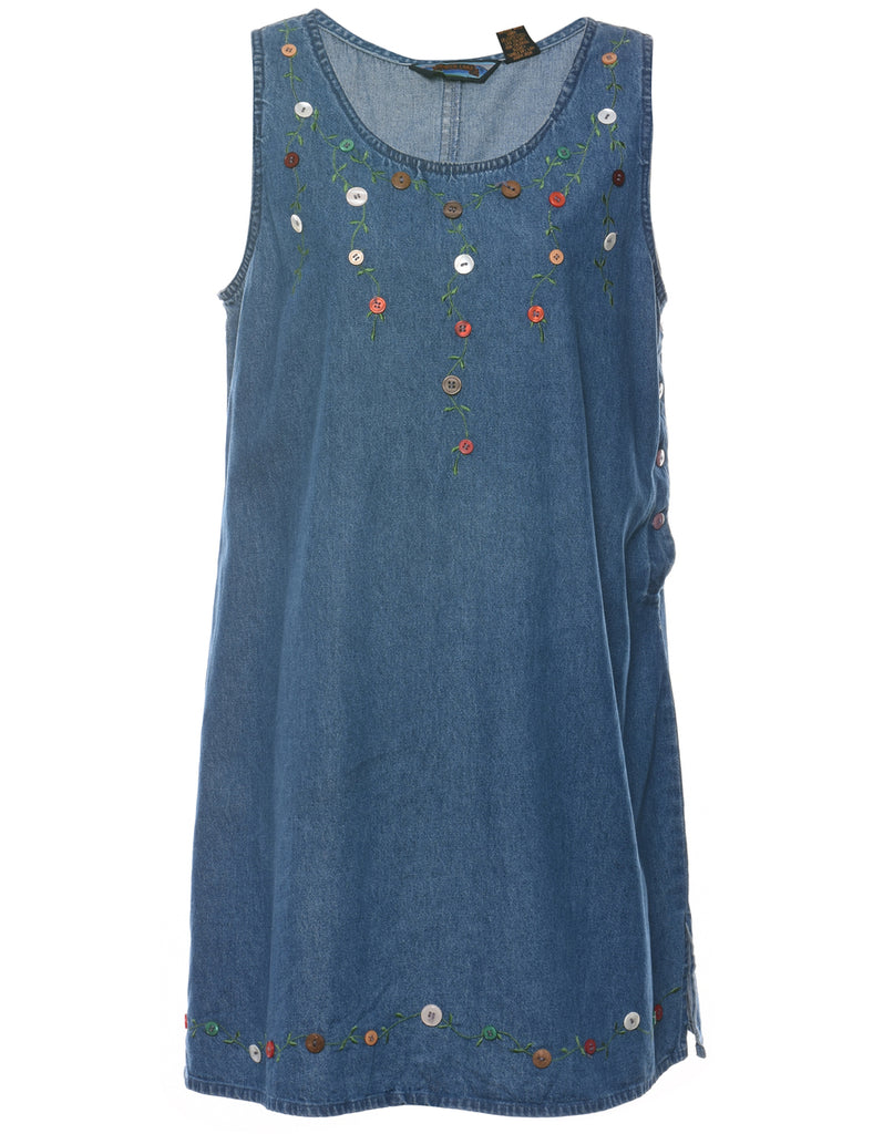 Medium Wash Denim Dress - L