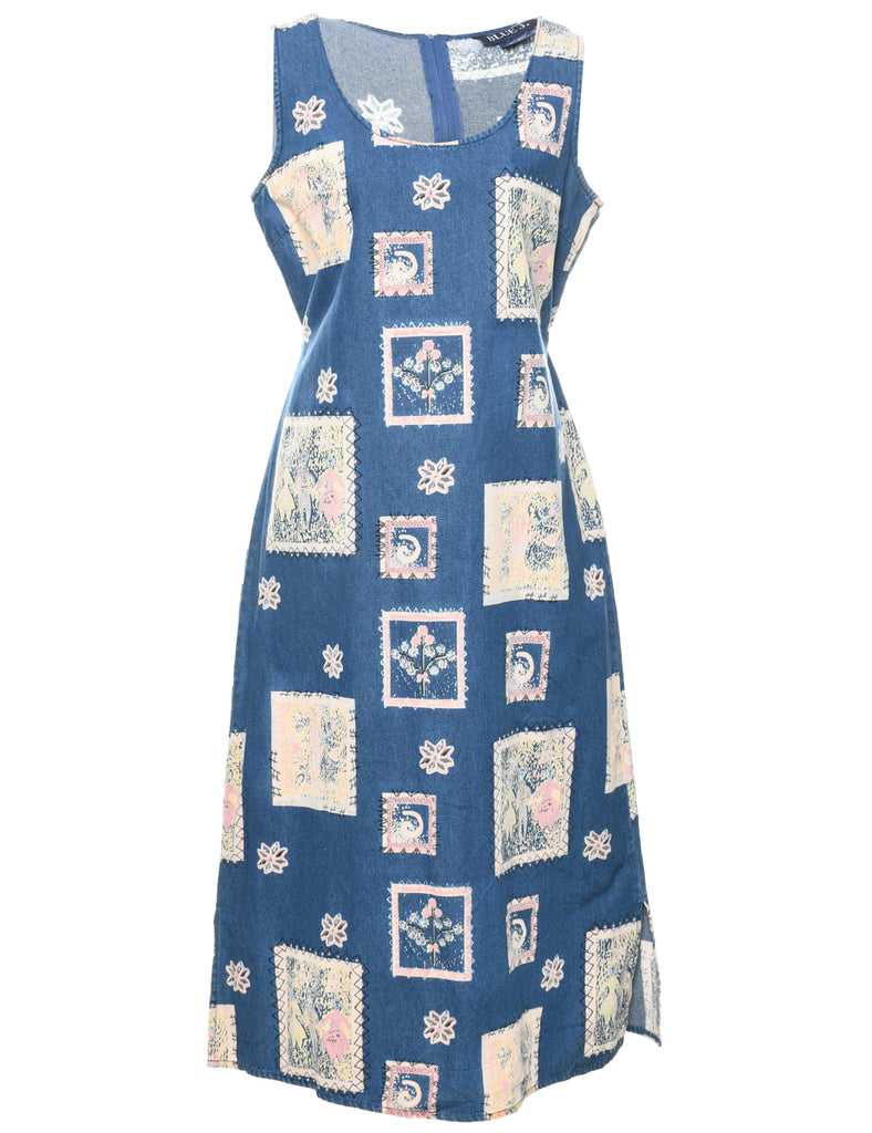 Medium Wash Denim Dress - L