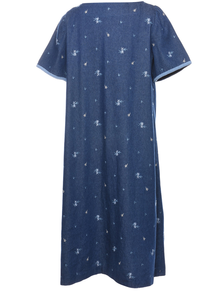 Medium Wash Denim Dress - L