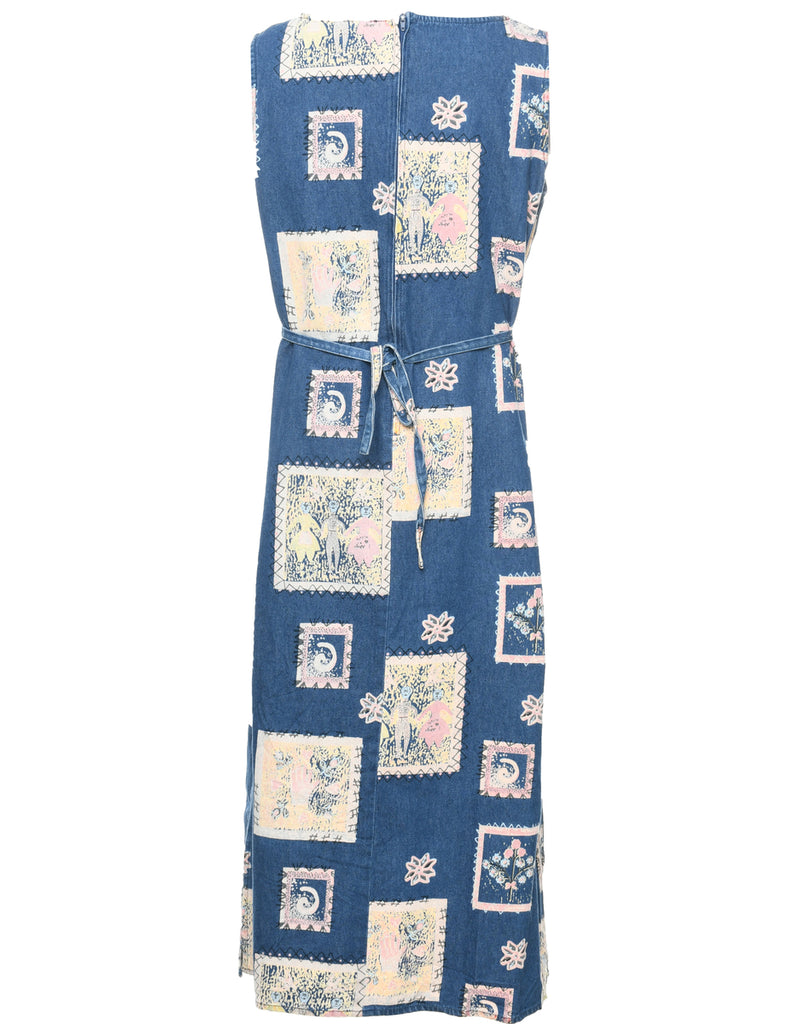 Medium Wash Denim Dress - L