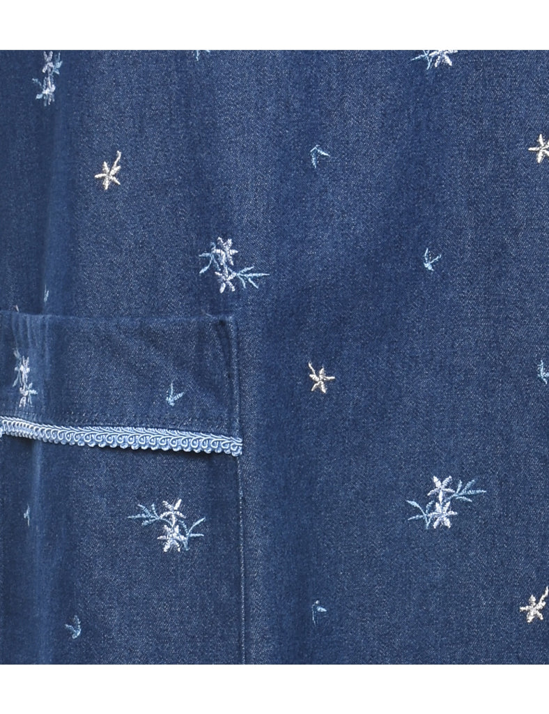 Medium Wash Denim Dress - L