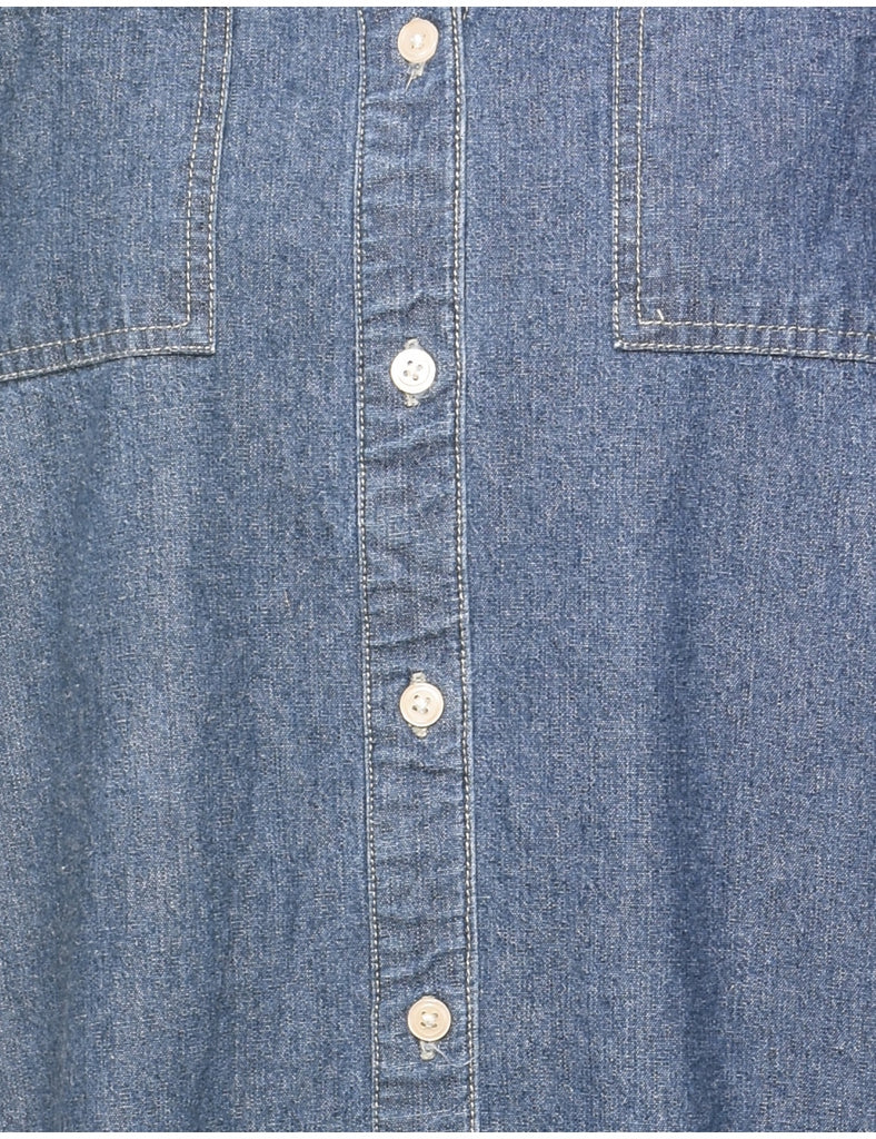 Medium Wash Denim Dress - L