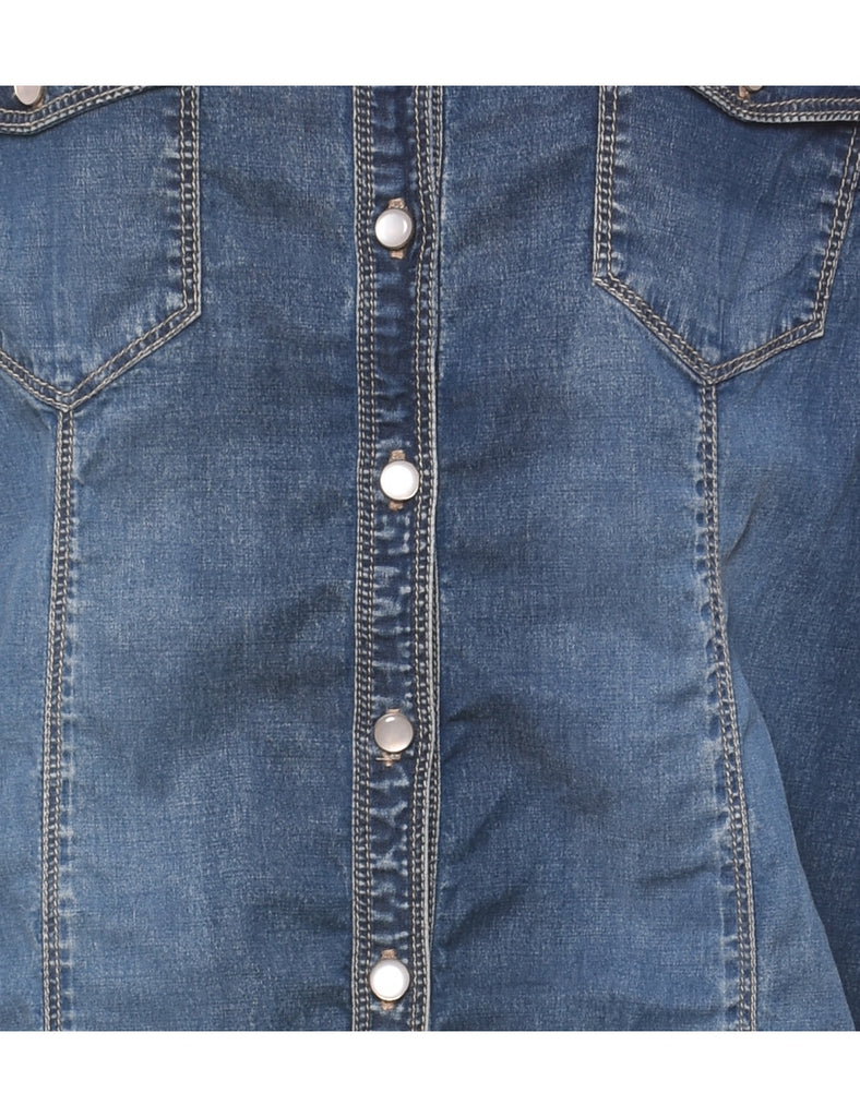 Medium Wash Denim Dress - M