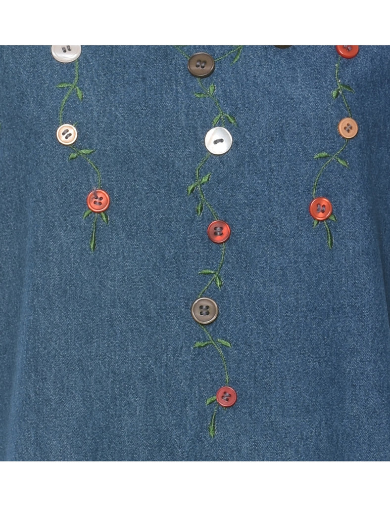 Medium Wash Denim Dress - L