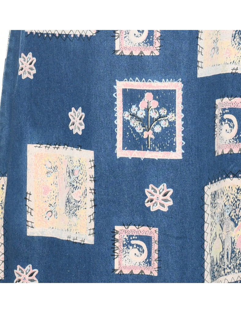 Medium Wash Denim Dress - L