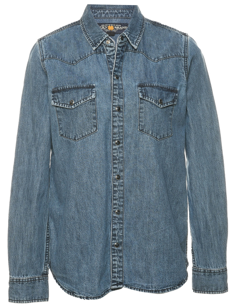 Medium Wash Denim Shirt - S