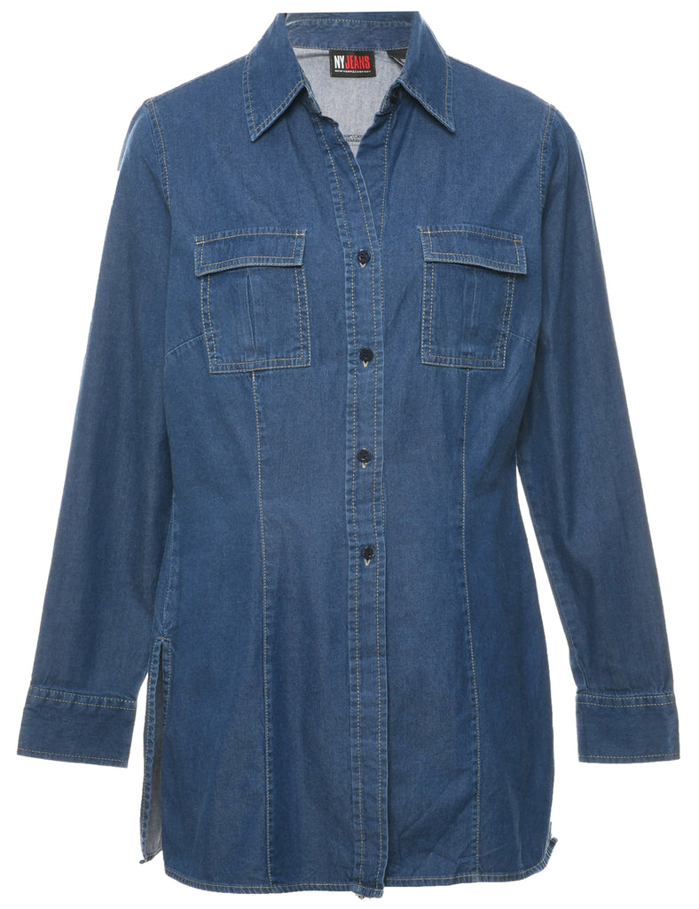 Medium Wash Denim Shirt - M