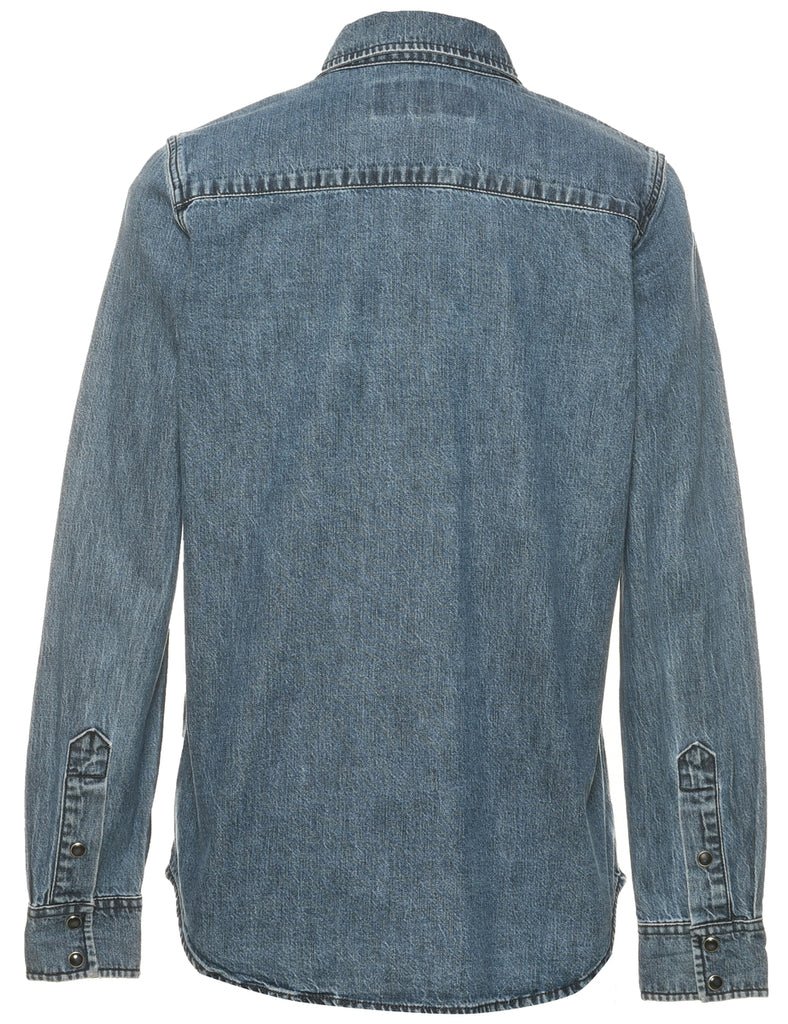 Medium Wash Denim Shirt - S