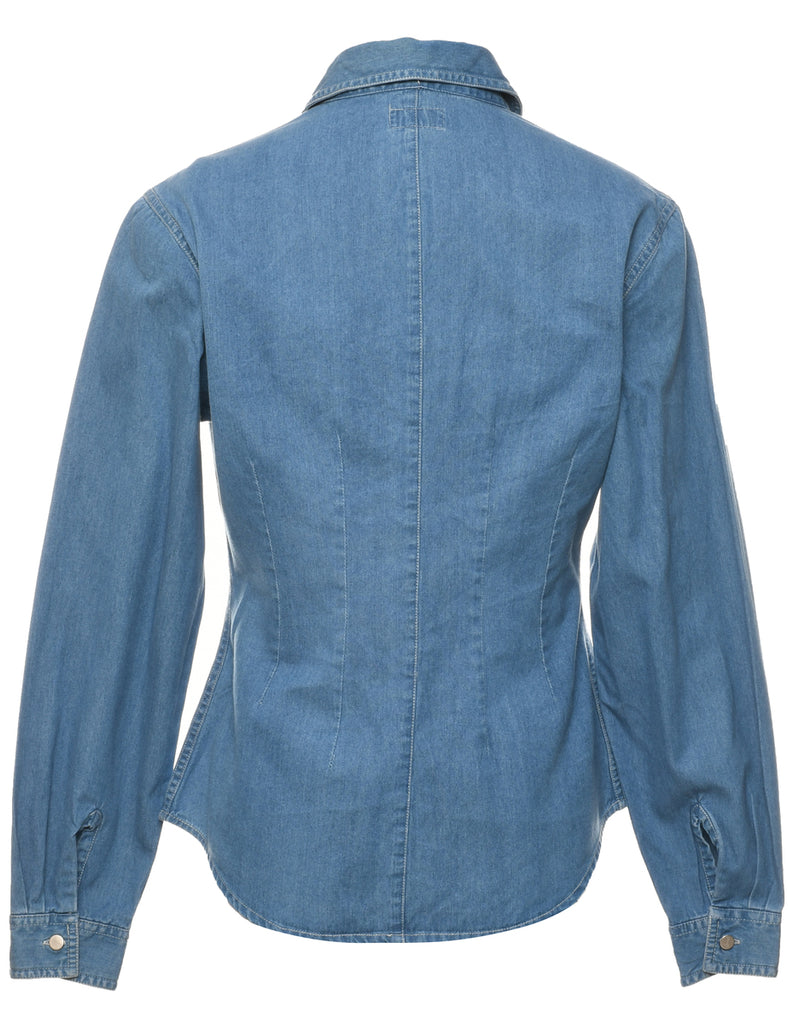Medium Wash Denim Shirt - L