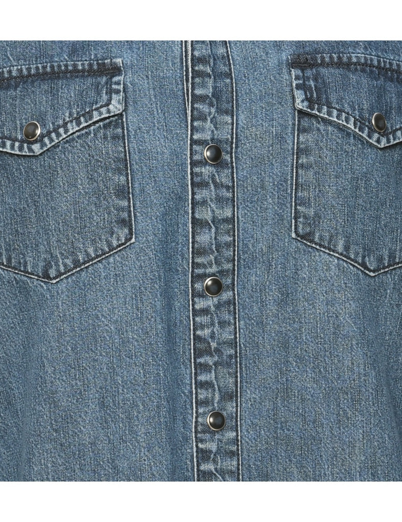 Medium Wash Denim Shirt - S